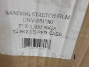 lot 8 image: Banding Stretch Film 12 rolls x 5 x 1000 ft
