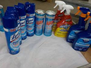 lot 17 image: Lysol, AJAX, Resolve and Microban Bathroom Cleaner Products