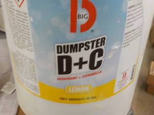 lot 23 image: 25 lb. Pail DC Dumpster Lemon Deodorant and Citronella
