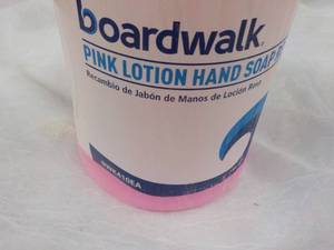 lot 37 image: Boardwalk 1 Gallon Pink Lotion Hand Soap