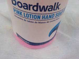 lot 38 image: Boardwalk 1 Gallon Pink Lotion Hand Soap