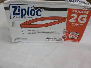 lot 53 image: Ziploc 100 x 2 gallon Bags