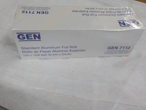 lot 54 image: Gen Standard Aluminum Foil Roll 12 x 1000 ft