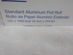 lot 55 image: Gen Standard Aluminum Foil Roll 12 x 1000 ft