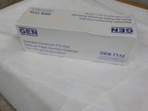 lot 56 image: Gen Standard Aluminum Foil Roll 12 x 1000 ft