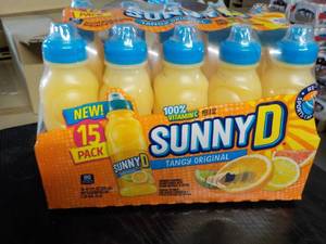 lot 185 image: Sunny D 15 pack Tangy Original best date 11222023