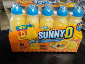 lot 186 image: Sunny D 15 pack Tangy Original best date 11222023