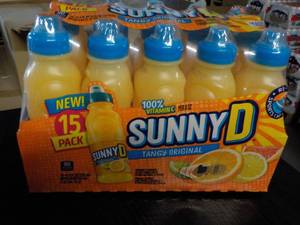 lot 187 image: Sunny D 15 pack Tangy Original best date 11222023