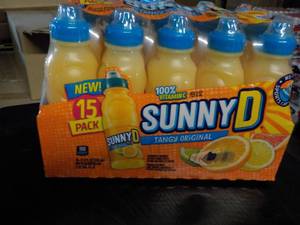 lot 190 image: Sunny D 15 pack Tangy Original best date 11222023