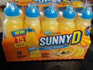lot 192 image: Sunny D 15 pack Tangy Original best date 11222023