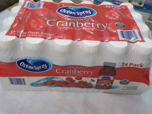 lot 301 image: 24 pack Ocean Spray Cranberry Juice...