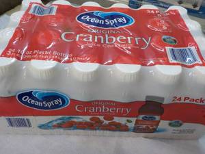 lot 305 image: 24 pack Ocean Spray Cranberry Juice...