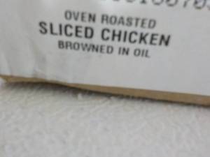 lot 313 image: L Case of 2 oz Frozen Bags Oven Roasted Sliced Chicken