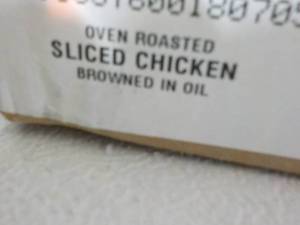 lot 315 image: L Case of 2 oz Frozen Bags Oven Roasted Sliced Chicken