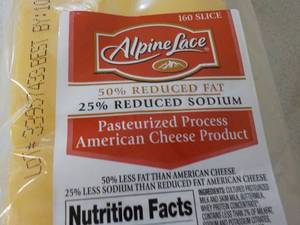 lot 358 image: Alpine Lace 5 lb. Refrigerated American Cheese Slices