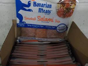 lot 398 image: C 12 Frozen pkgs Bavarian Meats Smoked Salami Trio