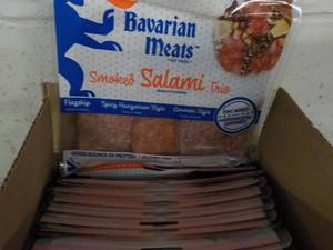 lot 399 image: C 12 Frozen pkgs Bavarian Meats Smoked Salami Trio