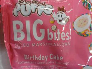 lot 406 image: 9 Stuffed Puffs Big Bites Filled Marshmallows