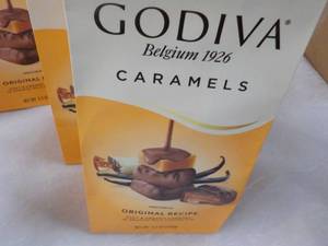 lot 430 image: 6 x 5.3 oz Pkgs Godiva Caramels...