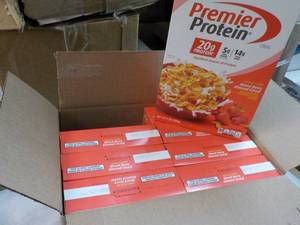lot 434 image: 8 x 9 oz boxes Post Premier Protein Mixed Berry Almond Cereal