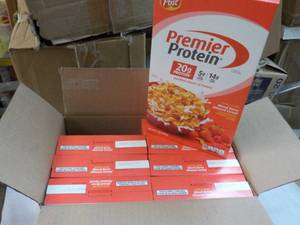 lot 435 image: 8 x 9 oz boxes Post Premier Protein Mixed Berry Almond Cereal