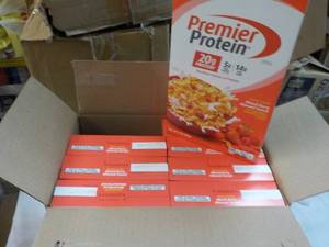 lot 437 image: 8 x 9 oz boxes Post Premier Protein Mixed Berry Almond Cereal