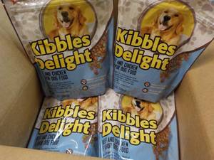 lot 456 image: 10 x 14 oz Bags Kibbles Delight Dog Food