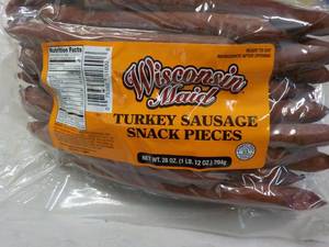 lot 458 image: 28 oz Bag Wisconsin Maid Turkey Sausage Snack Bites