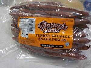 lot 463 image: 28 oz Bag Wisconsin Maid Turkey Sausage Snack Bites