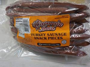 lot 465 image: 28 oz Bag Wisconsin Maid Turkey Sausage Snack Bites