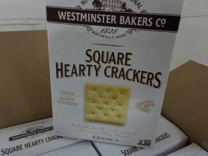 lot 480 image: 12 x 6 oz Westminster Bakers Co Square Hearty Crackers best date 122023