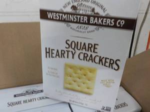lot 484 image: 12 x 6 oz Westminster Bakers Co Square Hearty Crackers best date 122023