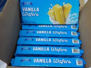 lot 506 image: 12 x 8 oz Pkgs Pampa Vanilla Wagers best date 11282023