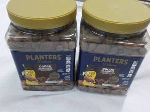 lot 509 image: 2 Planters Deluxe Cocoa Almonds 2 lb. 5 oz each