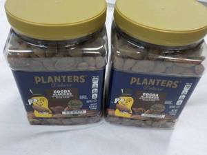 lot 510 image: 2 Planters Deluxe Cocoa Almonds 2 lb. 5 oz each