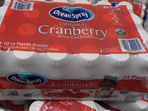 lot 528 image: 24 pack Ocean Spray Cranberry Juice...