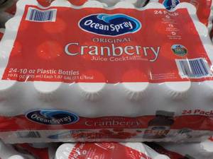 lot 529 image: 24 pack Ocean Spray Cranberry Juice...
