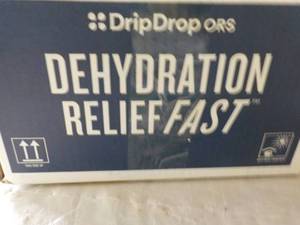 lot 539 image: 100 packets Drip Drops Dehydration Relief Fast Lemon