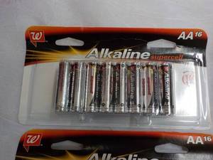 lot 555 image: 32 Alkaline AA Batteries...
