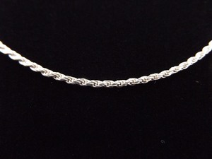 lot 15 image: .925 Sterling Silver Thicker Rope Necklace