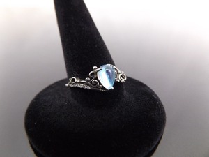 lot 30 image: NEW .925 Sterling Silver Aurora Borealis Crystal Ring Size 7