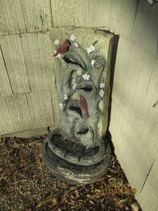 Cardinal bird themed outdoor water fountain decor (does not contain pump)
