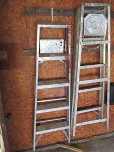 Pair of 5 metal painters ladders