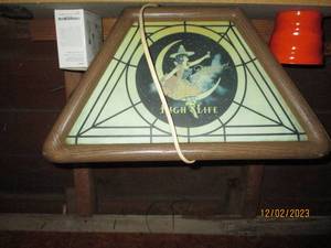 Miller High Life hanging bar light