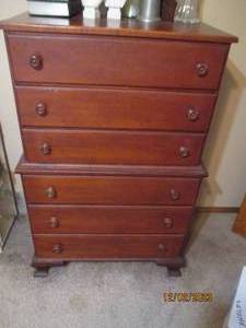 Vintage 6-drawer Highboy Dresser. Very heavy. measures approximately 31.521.551
