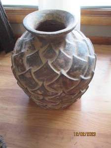 Very heavy Clay Pinecone style Flower planter