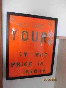 Framed t-shirt from appearance on Price is Right