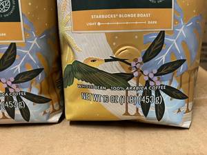lot 46 image: Starbucks Veranda Whole Bean Coffee
