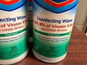 lot 130 image: Clorox Disinfecting Wipes