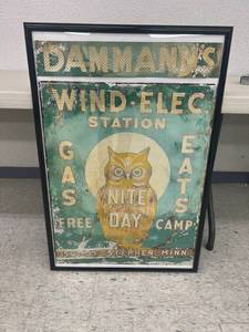 1940s Dammanns Wind-Elec Station Stephen MN Tacker Sign